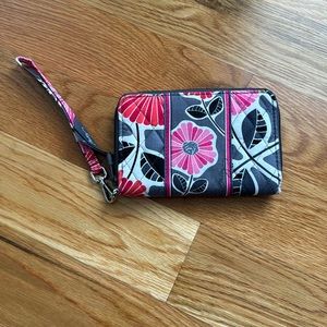Vera Bradley Cheery Blossoms Zip Around Wallet Wristlet